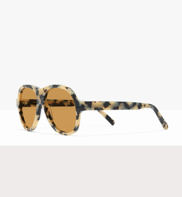 Lunettes de soleil Sonne en papier ciré - Verres marron clair - Monture inclinée
