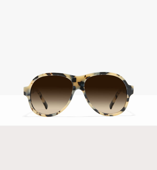 Lunettes de soleil Sonne en papier ciré - Verres marron dégradés - Face avant