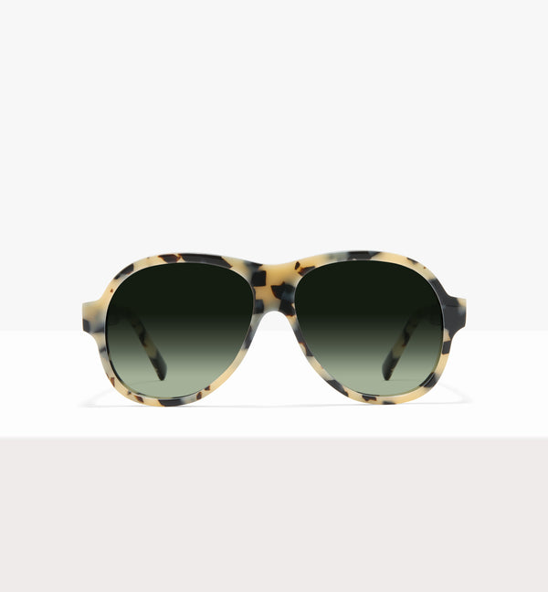 Lunettes de soleil Sonne en papier ciré - Verres verts dégradés - Face avant