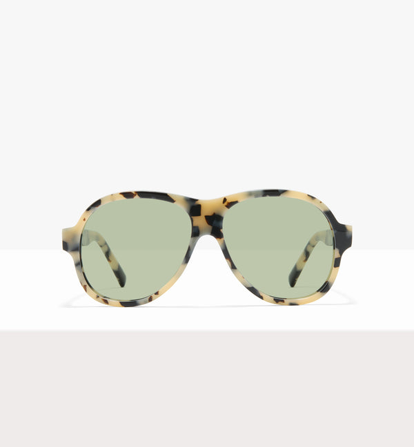 Lunettes de soleil Sonne en papier ciré - Verres vert clair - Face avant