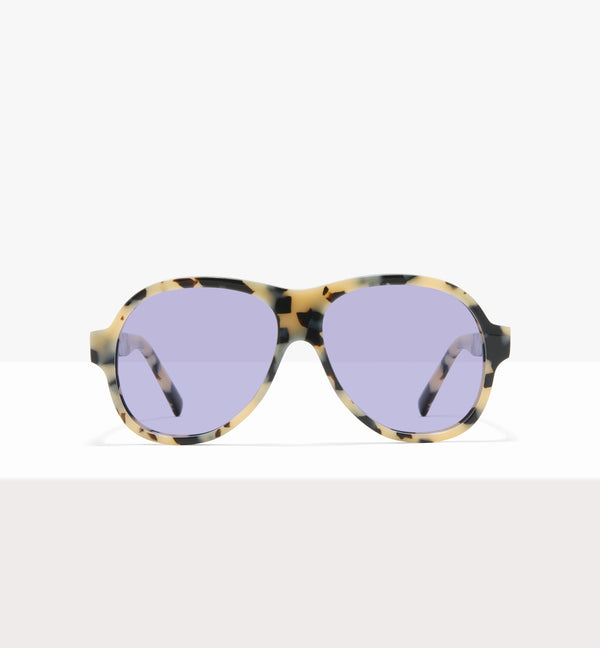 Lunettes de soleil Sonne en papier ciré - Verres lilas - Face avant