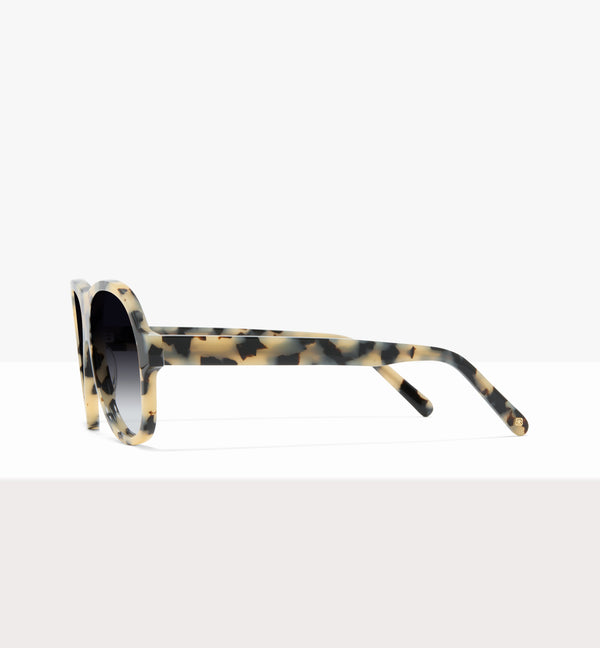 Lunettes de soleil Sonne en papier ciré - Verres gris dégradés - Côté