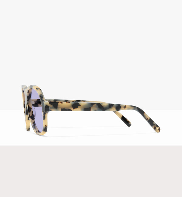 Lunettes de soleil Sonne en papier ciré - Verres lilas - Côté