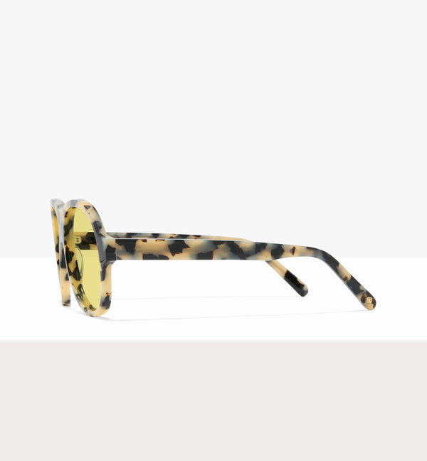 Lunettes de soleil Sonne en papier ciré - Verres jaunes - Côté