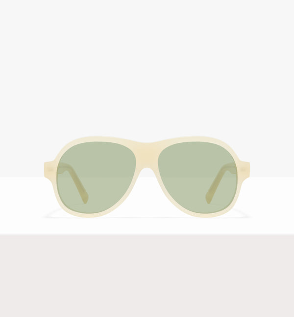 Lunettes de soleil Sonne Wax Tort - Verres vert clair - Face avant