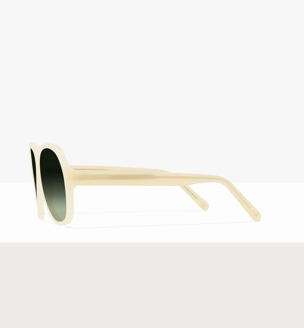 Lunettes de soleil Sonne Wax Tort - Verres verts dégradés - Profil latéral