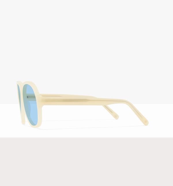 Lunettes de soleil Sonne Wax Tort - Verres bleu clair - Côté
